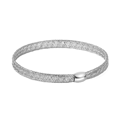 Stretch-Armreif aus 14-karätigem Weißgold – 5 mm