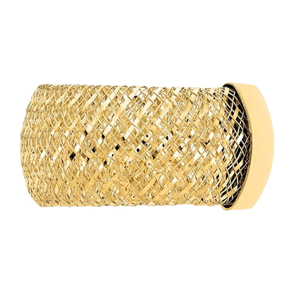 14K Gold Wide Mesh Stretchring