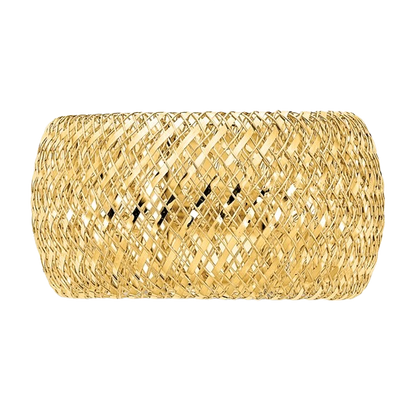 14K Gold Wide Mesh Stretchring