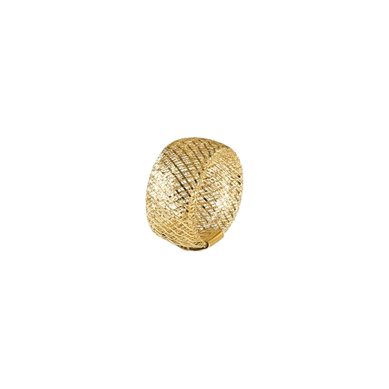 14K Gold Wide Mesh Stretchring