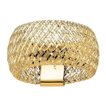 14K Gold Wide Mesh Stretchring