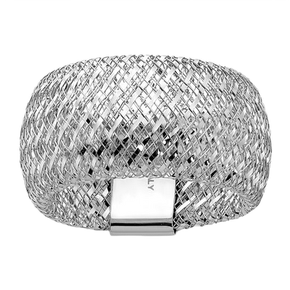 14K Gold Wide Mesh Stretchring