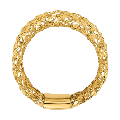 14K gewebter Stretchring