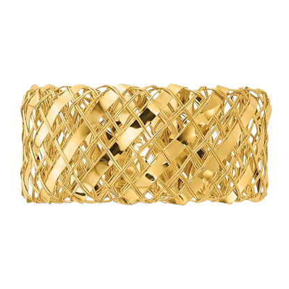 14K gewebter Stretchring