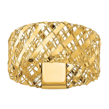 14K gewebter Stretchring