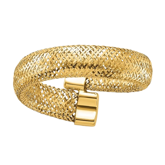 14K Yellow Gold Mesh Ring