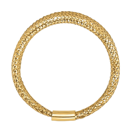 Verjüngter Netzring aus 14-karätigem Gelbgold