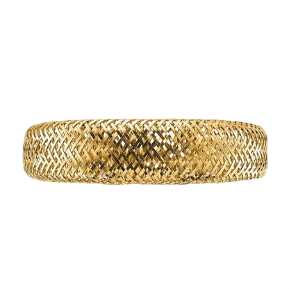 Verjüngter Netzring aus 14-karätigem Gelbgold