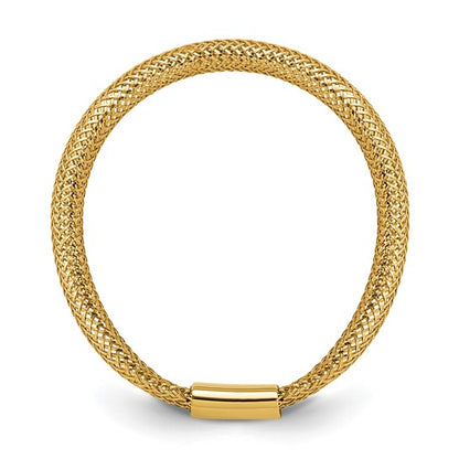 14K Yellow Gold Mesh Stretch Ring