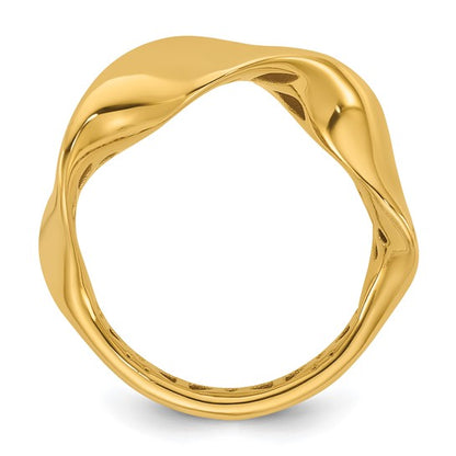 Gold Flip-Wave Ring