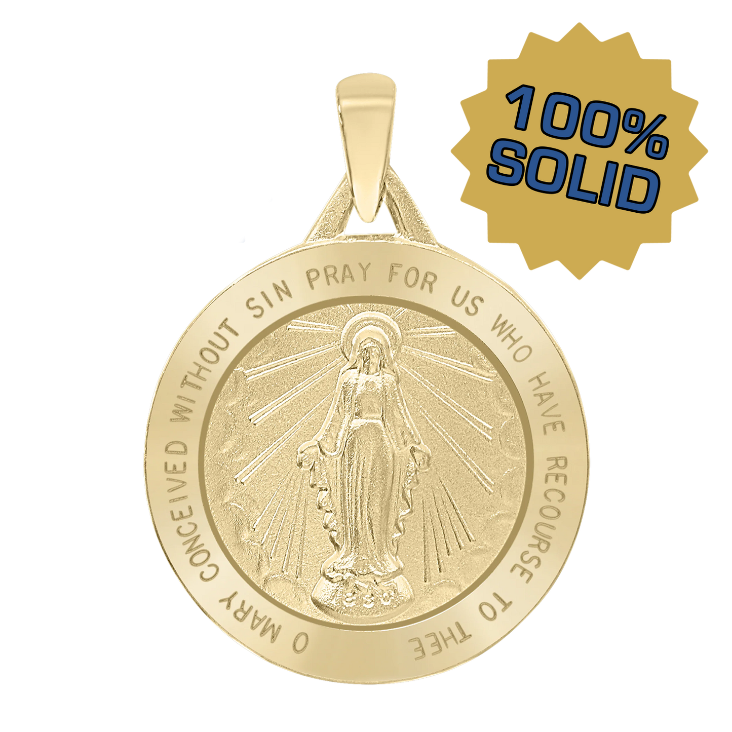 Wundermedaille aus 14-karätigem Gelbgold