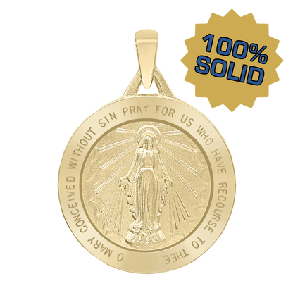 Wundermedaille aus 14-karätigem Gelbgold