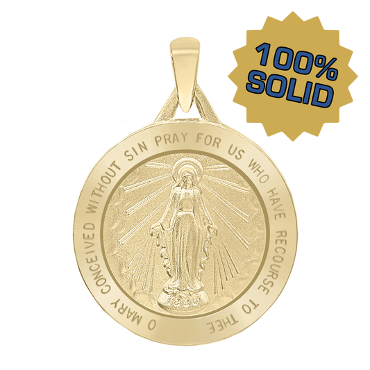 Wundermedaille aus 14-karätigem Gelbgold