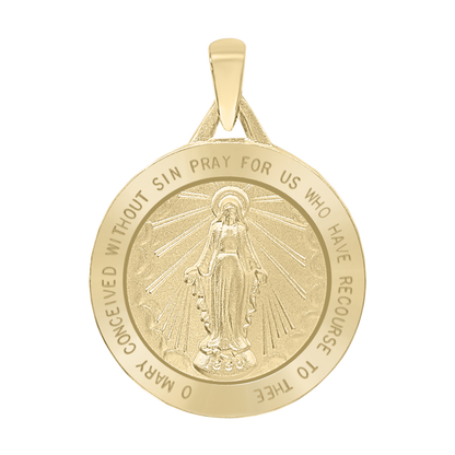 Wundermedaille aus 14-karätigem Gelbgold