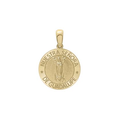 Medaillon Unserer Lieben Frau von Guadalupe aus 14-karätigem Gelbgold - Virgen de Guadalupe