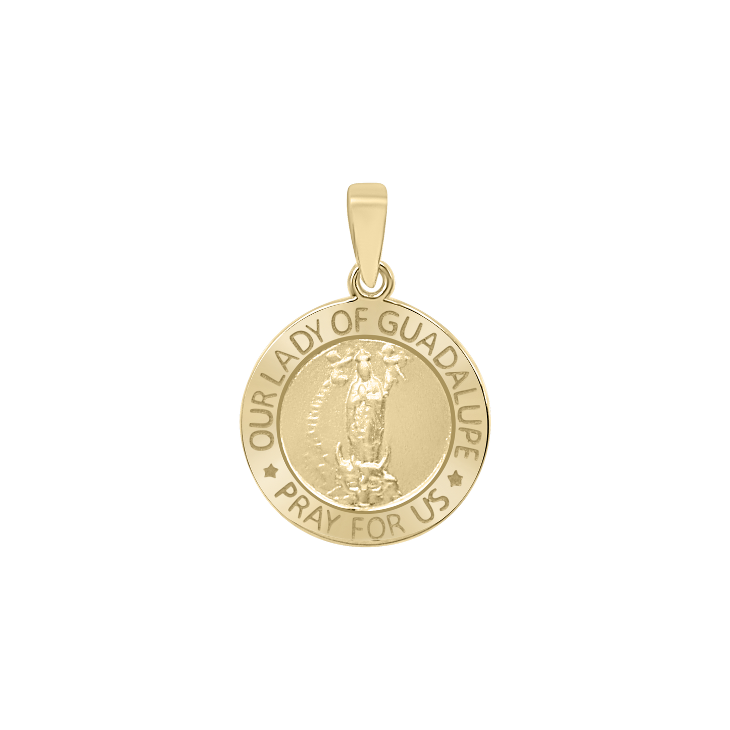 Medaillon Unserer Lieben Frau von Guadalupe aus 14 Karat Gelbgold – Nuestra Señora de Guadalupe