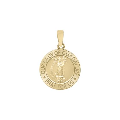 Medaillon Unserer Lieben Frau von Guadalupe aus 14 Karat Gelbgold – Nuestra Señora de Guadalupe