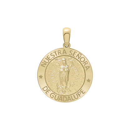 Medaillon Unserer Lieben Frau von Guadalupe aus 14-karätigem Gelbgold - Virgen de Guadalupe