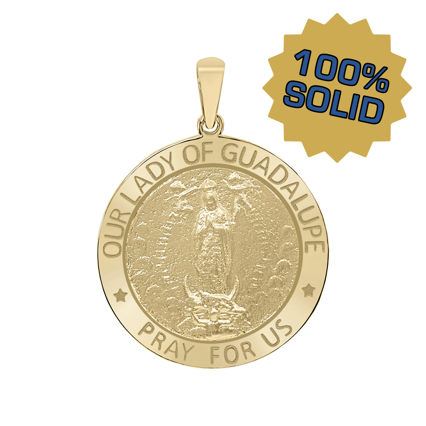 Medaillon Unserer Lieben Frau von Guadalupe aus 14 Karat Gelbgold – Nuestra Señora de Guadalupe