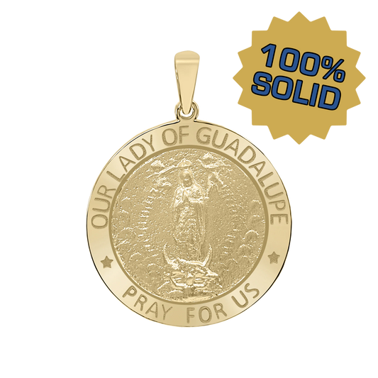 Medaillon Unserer Lieben Frau von Guadalupe aus 14 Karat Gelbgold – Nuestra Señora de Guadalupe