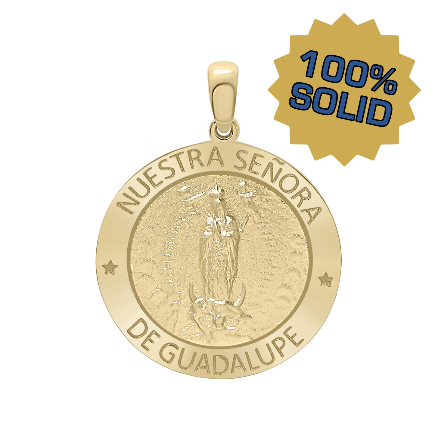Medaillon Unserer Lieben Frau von Guadalupe aus 14-karätigem Gelbgold - Virgen de Guadalupe