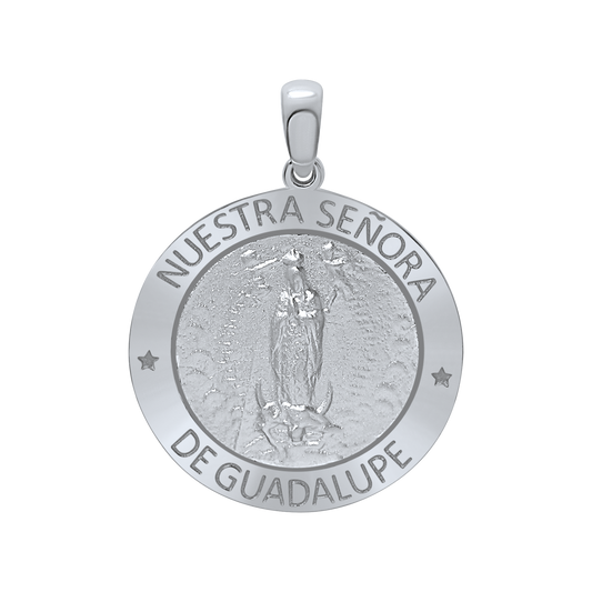 Medaillon Unserer Lieben Frau von Guadalupe aus Sterlingsilber – Nuestra Señora de Guadalupe