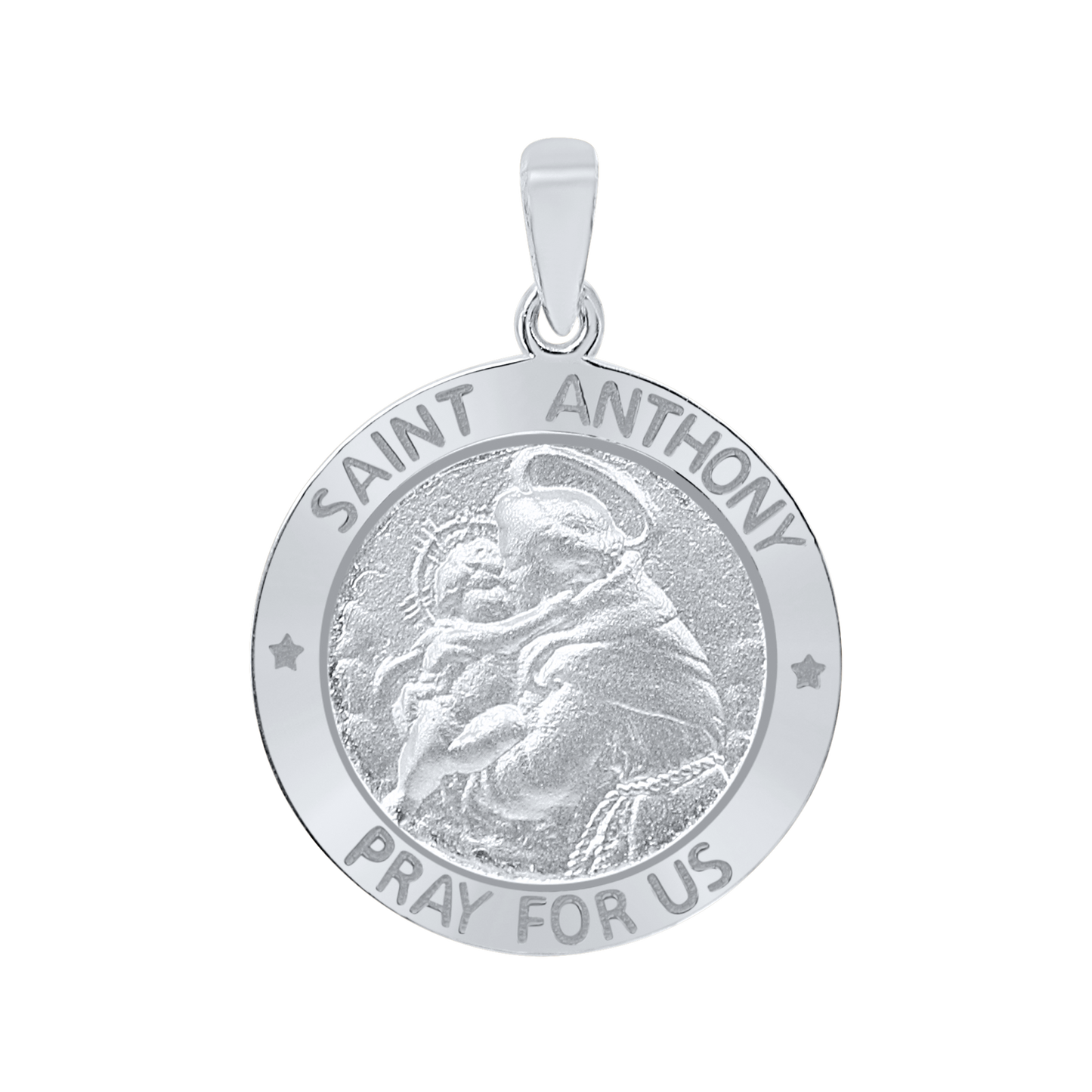 Medaillon des Heiligen Antonius von Padua aus Sterlingsilber - San Antonio