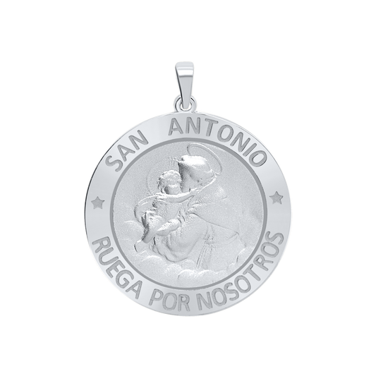Medaille des Heiligen Antonius aus Sterlingsilber – San Antonio