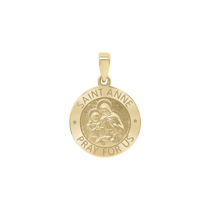 St.-Anna-Medaillon aus 14-karätigem Gelbgold – Santa Ana