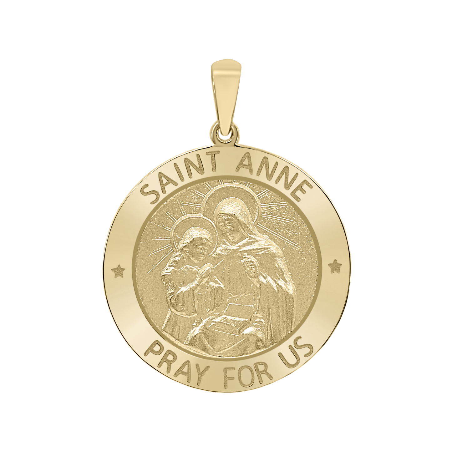 St.-Anna-Medaillon aus 14-karätigem Gelbgold – Santa Ana