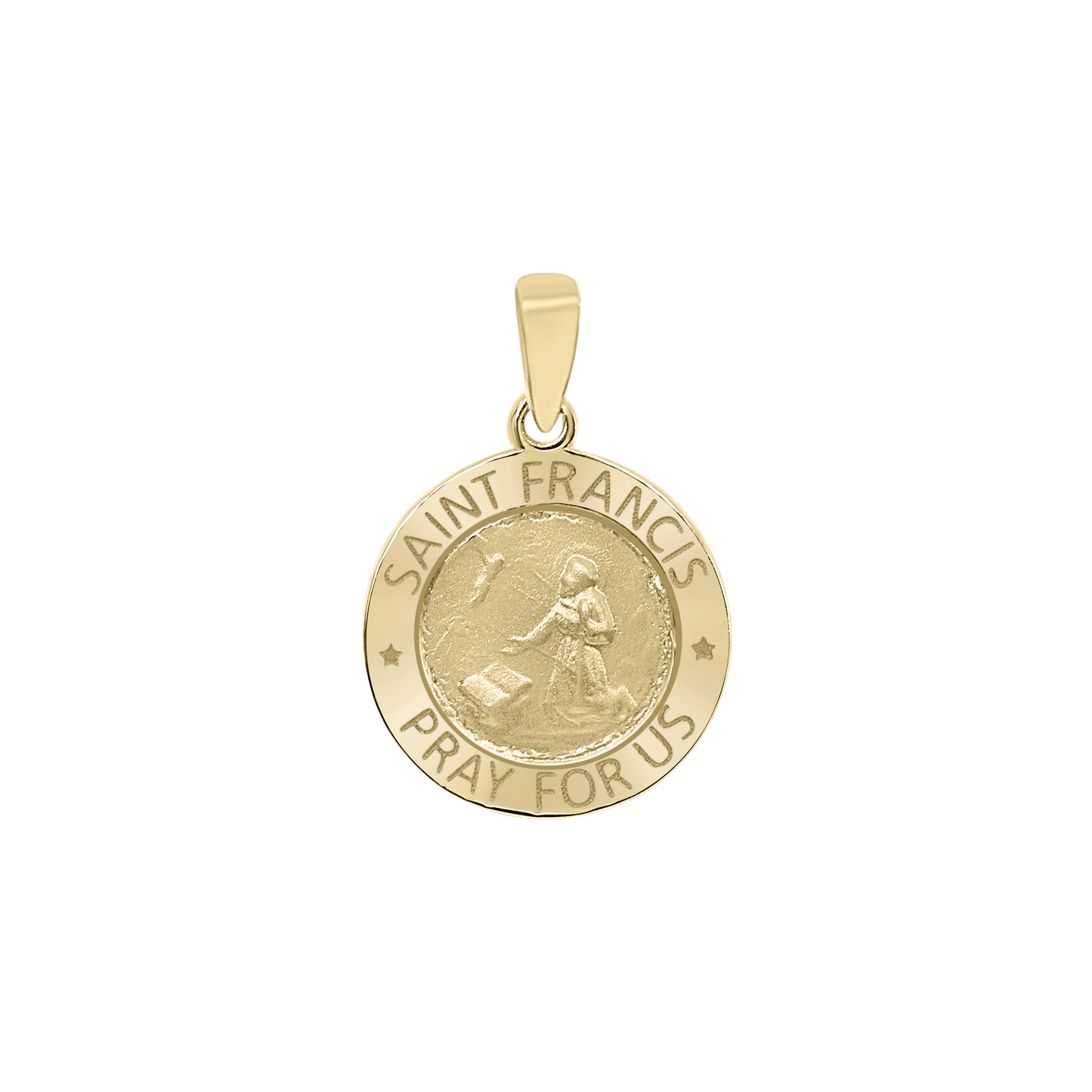 Medaille des Heiligen Franz von Assisi aus 14-karätigem Gelbgold – San Francisco