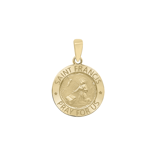 Medaille des Heiligen Franz von Assisi aus 14-karätigem Gelbgold – San Francisco