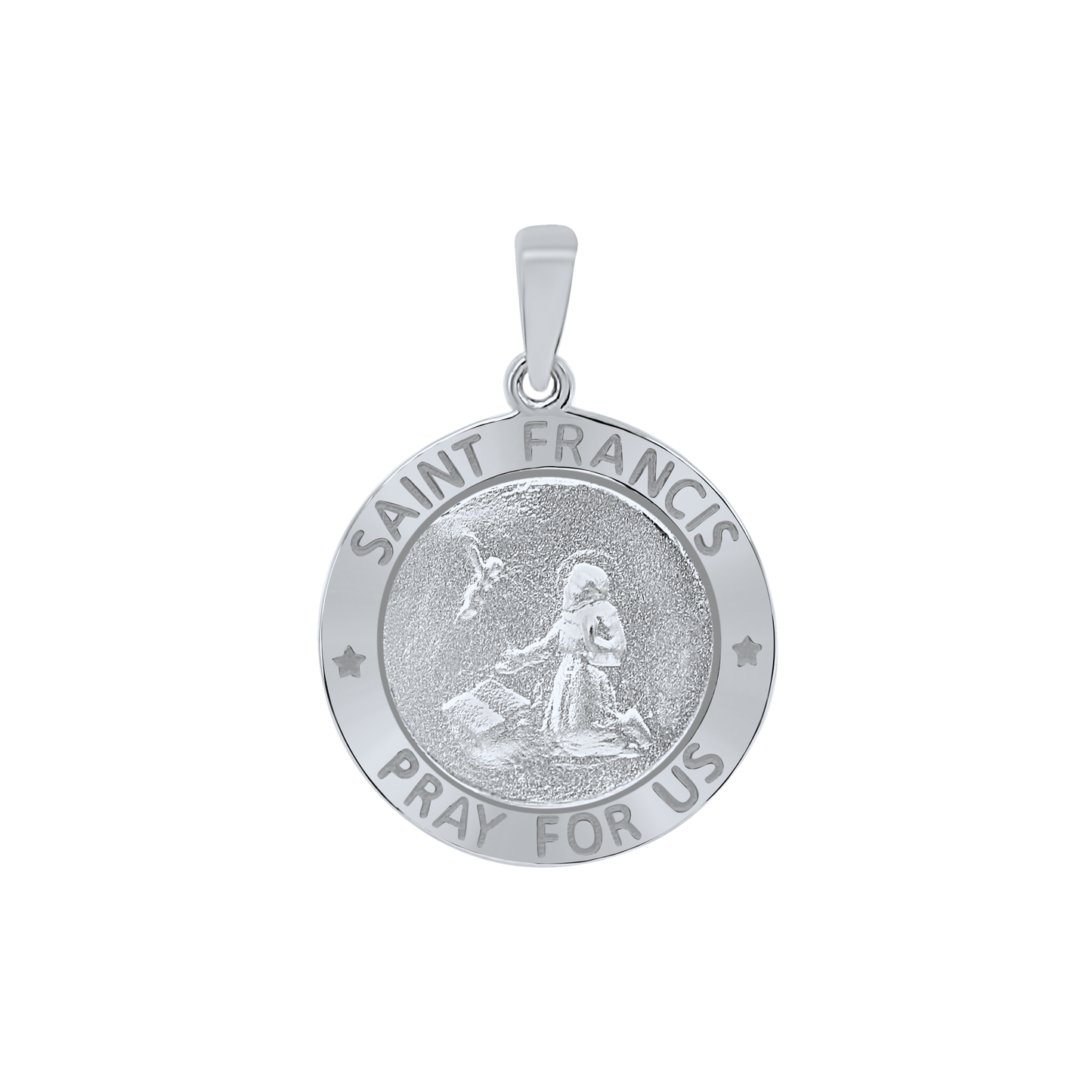 Medaille des Heiligen Franz von Assisi aus Sterlingsilber – San Francisco