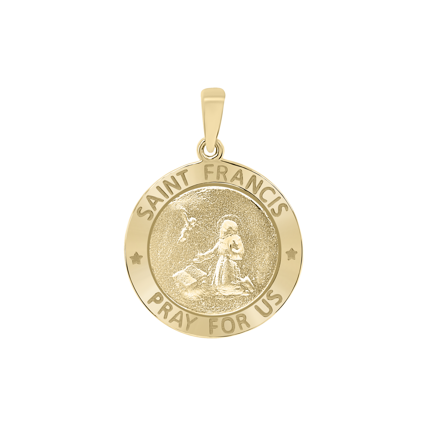 Medaille des Heiligen Franz von Assisi aus 14-karätigem Gelbgold – San Francisco