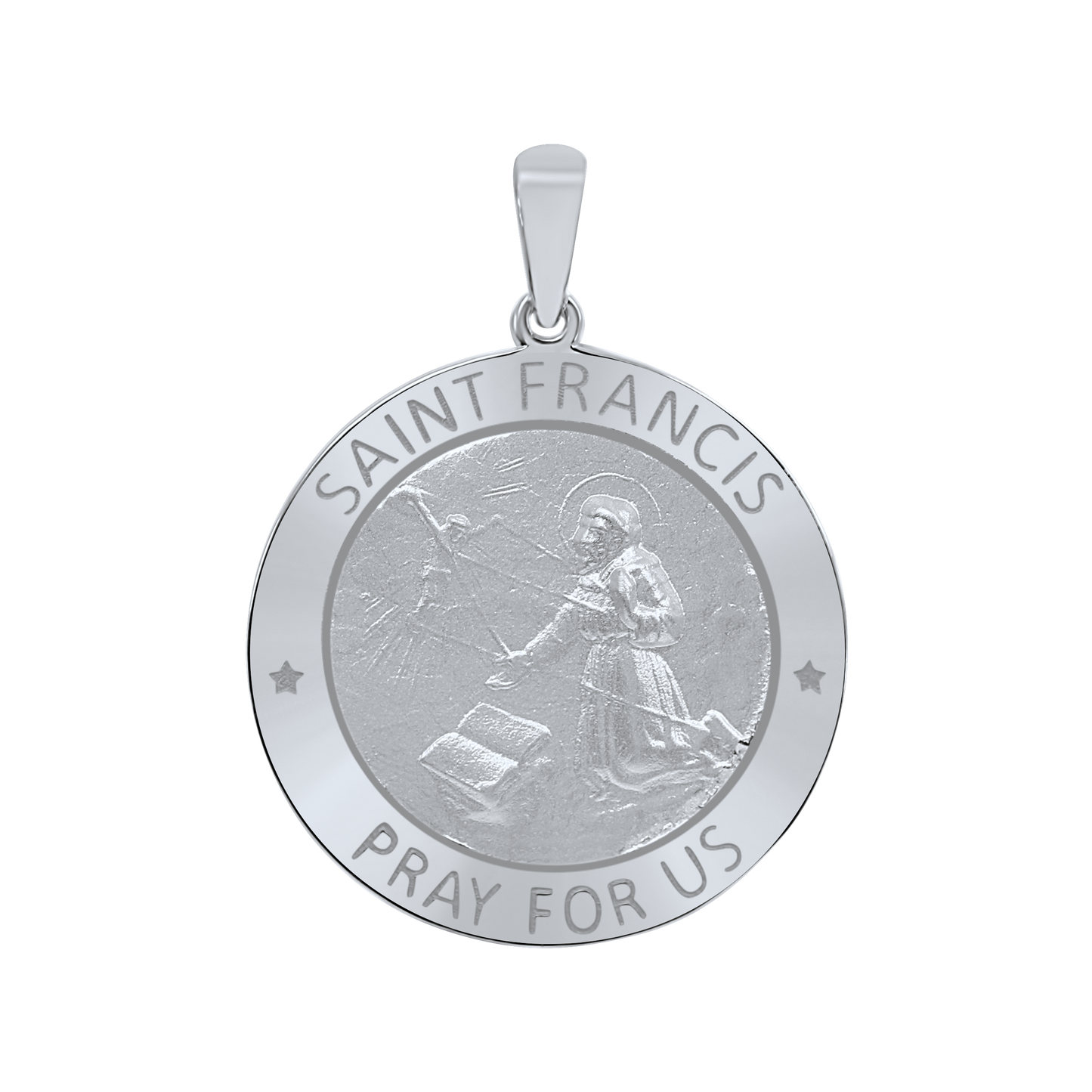 Medaille des Heiligen Franz von Assisi aus Sterlingsilber – San Francisco