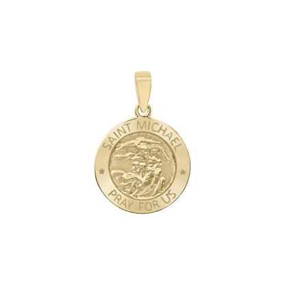 Medaillon des Erzengels Michael aus 14-karätigem Gelbgold – San Miguel
