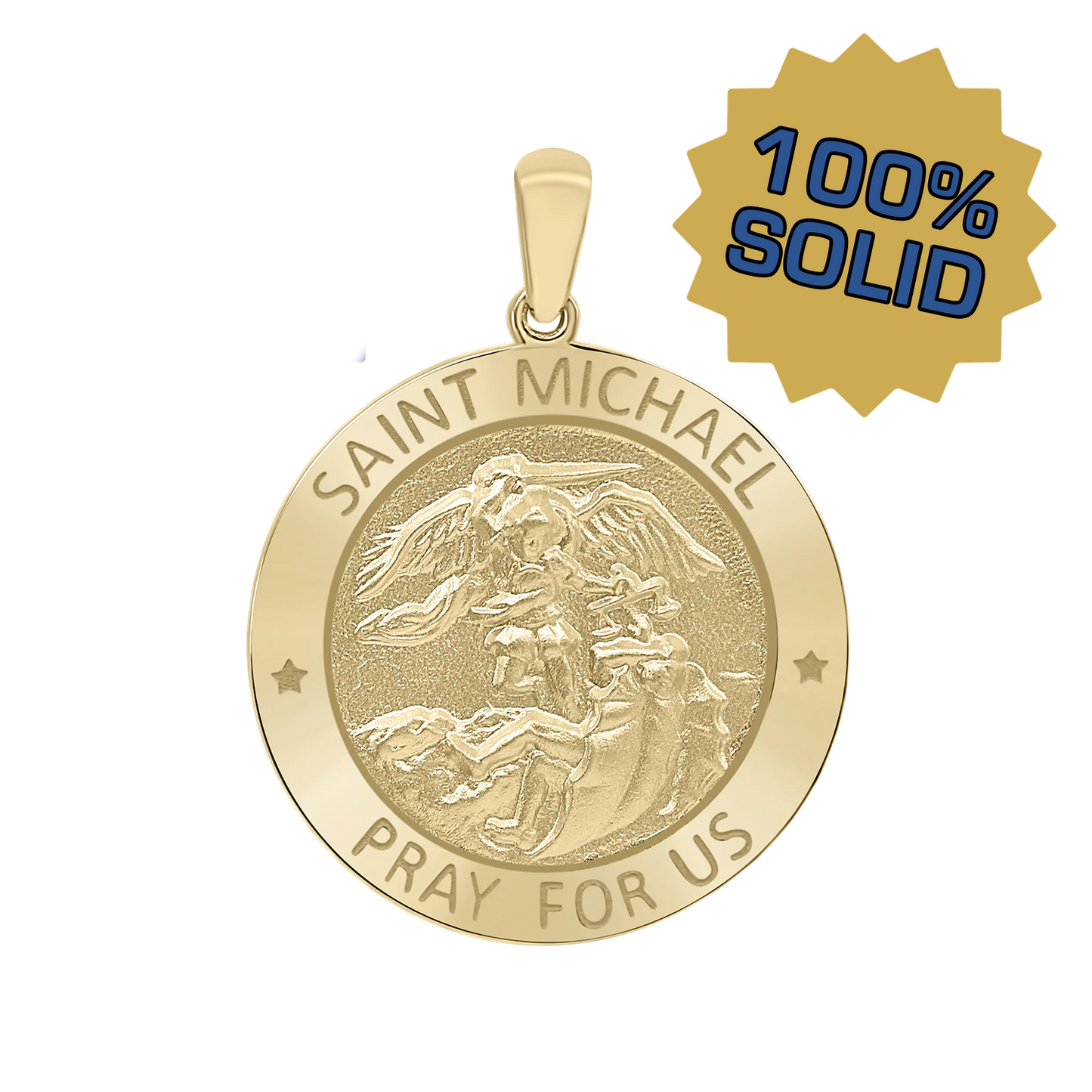 Medaillon des Erzengels Michael aus 14-karätigem Gelbgold – San Miguel