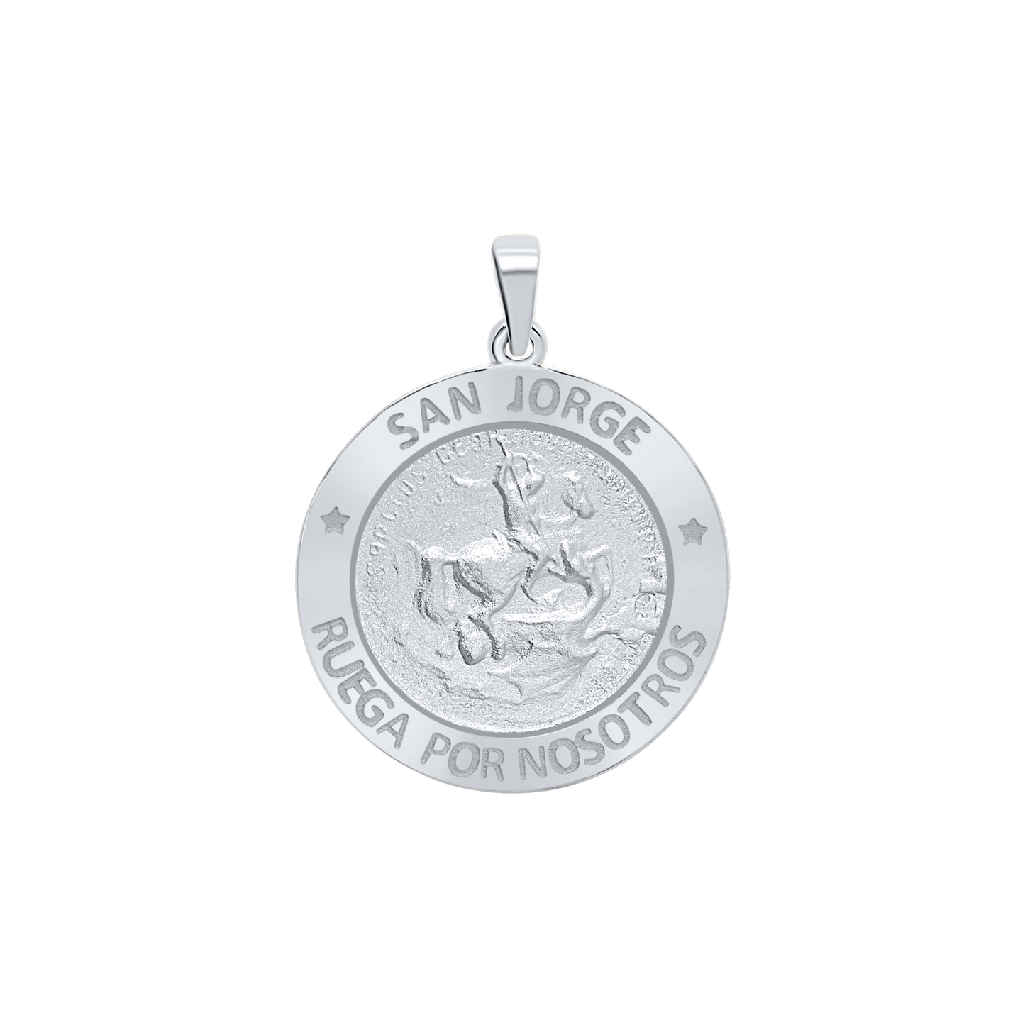 St. Georg Medaillon-Anhänger aus Sterlingsilber - San Jorge