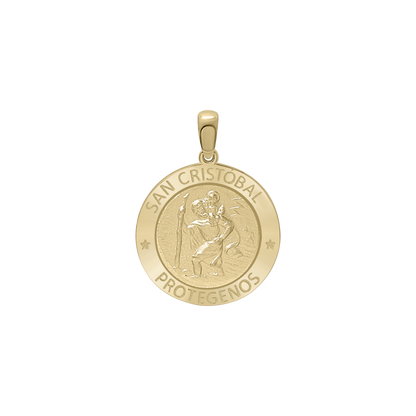 Medaillon des Heiligen Christophorus aus 14-karätigem Gelbgold - San Cristóbal