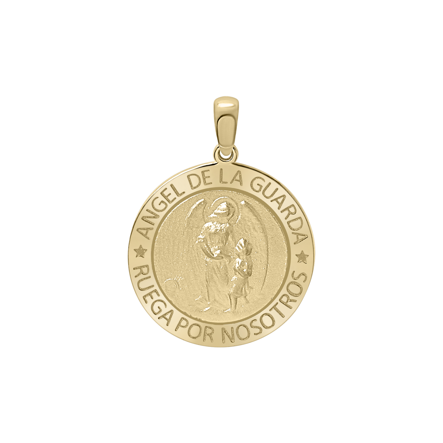 Schutzengel-Medaillon aus 14 Karat Gelbgold – Ángel de la Guarda