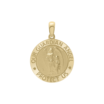 Schutzengel-Medaillon aus 14 Karat Gelbgold – Ángel de la Guarda