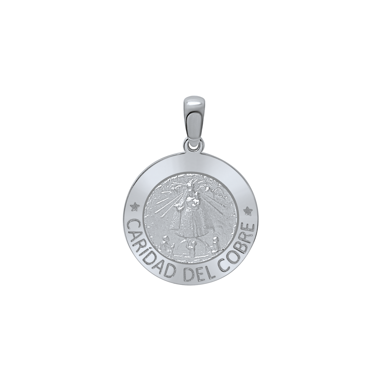 Medaillon Unserer Lieben Frau der Barmherzigkeit aus Sterlingsilber - Caridad del Cobre