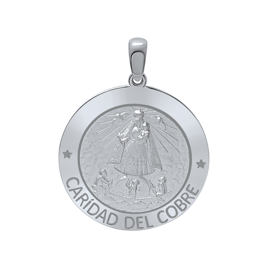 Medaillon Unserer Lieben Frau der Barmherzigkeit aus Sterlingsilber - Caridad del Cobre