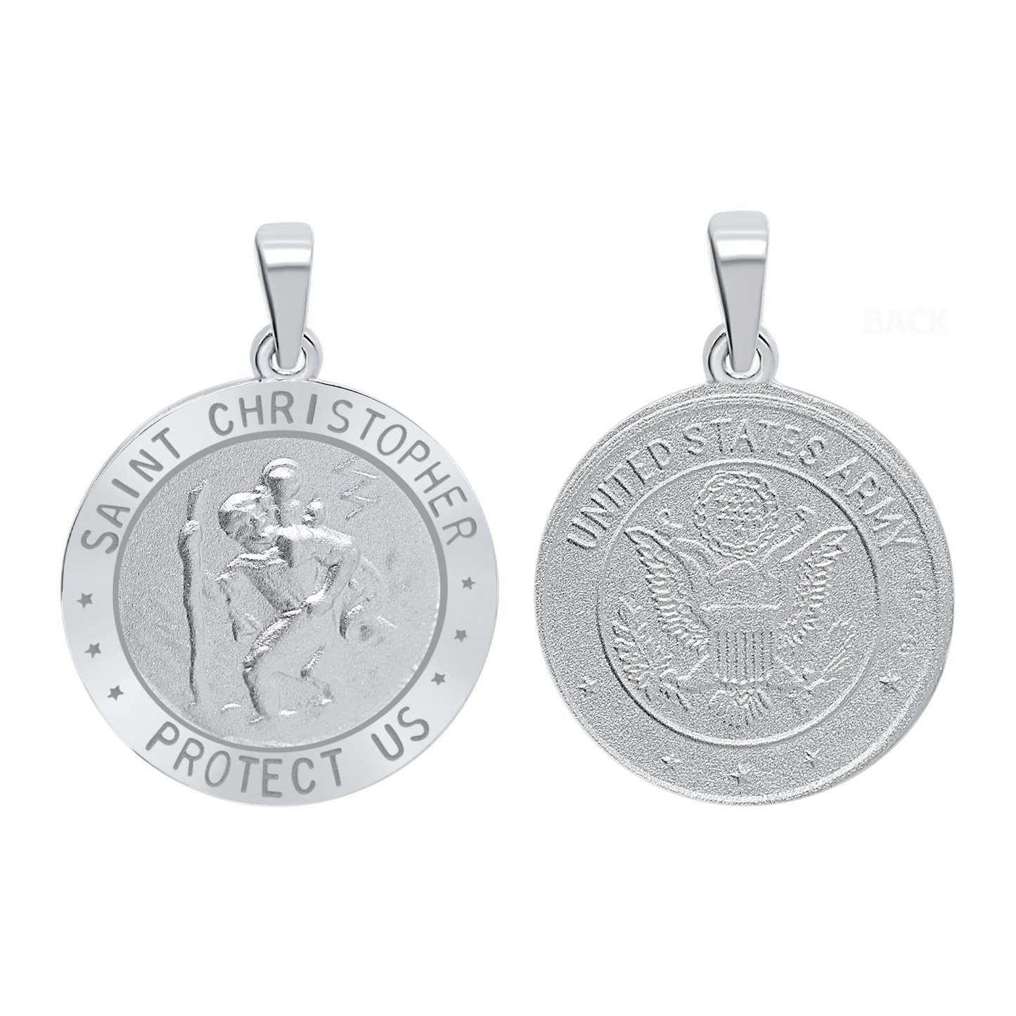 Medaille der Armee des Heiligen Christophorus aus Sterlingsilber – San Cristóbal Army