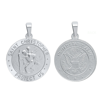 Medaille der Armee des Heiligen Christophorus aus Sterlingsilber – San Cristóbal Army