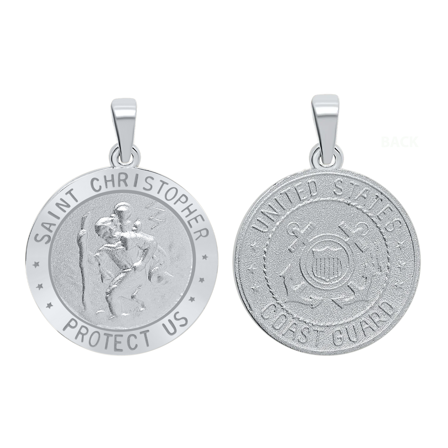 Küstenwachenmedaille „San Cristóbal“ aus Sterlingsilber – San Cristóbal USCG