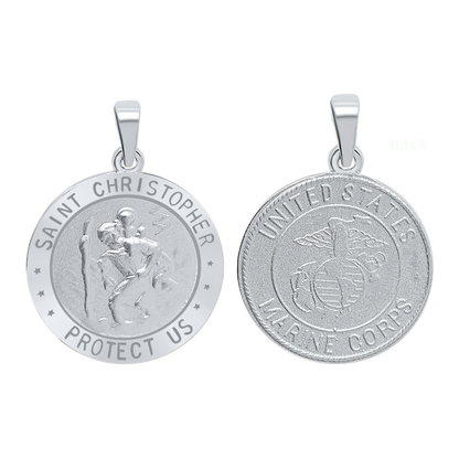 Medaille des US-Marinekorps zum Heiligen Christophorus aus Sterlingsilber – San Cristóbal USMC