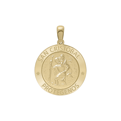 Medaillon des Heiligen Christophorus aus 14-karätigem Gelbgold - San Cristóbal