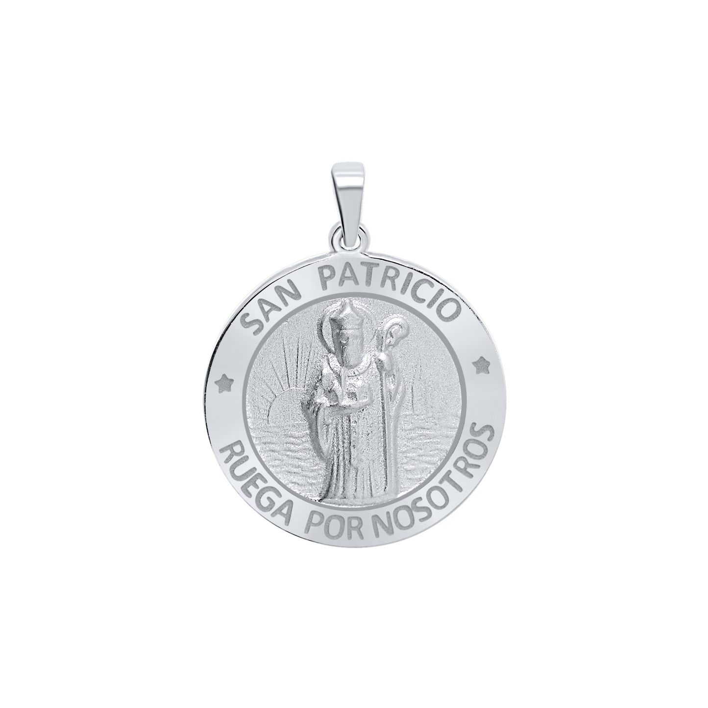 St. Patrick Medaillon-Anhänger aus Sterlingsilber - San Patricio