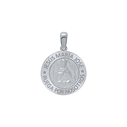 Medaille der Heiligen Familie aus Sterlingsilber - Sagrada Familia